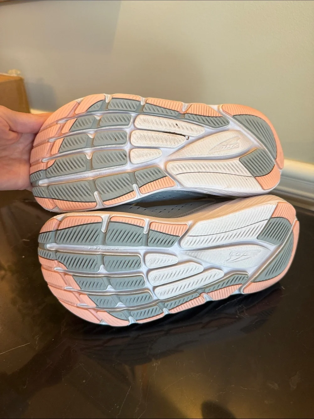 Altra Women’s Via Olympus 2 Light Athletic Shoes Grey with Peach Accent, 7.5
